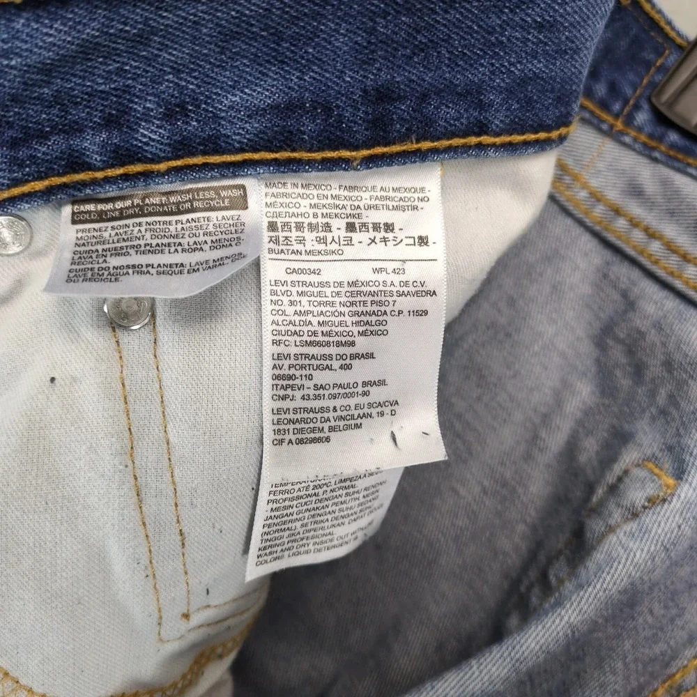 Levi's 505 Straight Leg Jeans Mens‎ 38x34 Medium Wash Classic Denim Casual Retro